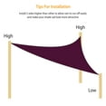thumbnail image 2 of Imountek 13ft Triangle Shade Sail, UV Protection Sun Canopy Shelter Cover for Patio Garden Outdoor, Purple, 2 of 6