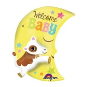 25" Packaged Welcome Baby Cow Over The Moon Balloon