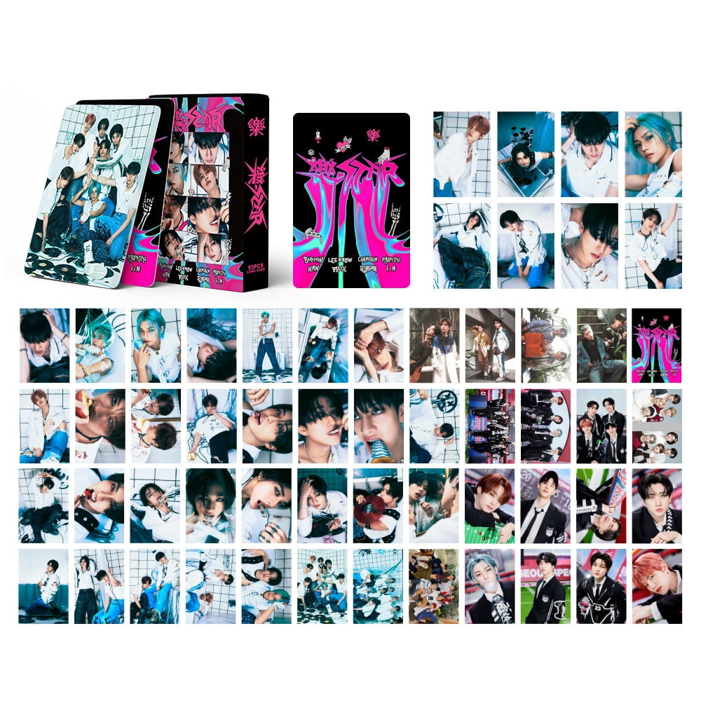 5 Pack/275 Pcs Stray Kids 5 Star Lomo Card Kpop Photocards Greeting Card with Postcards Box