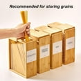 thumbnail image 5 of 101oz /3L Clear Large Wooden Cereal Containers Storage for Cereal, Rice, Snack, Candy Storage, 5 of 6