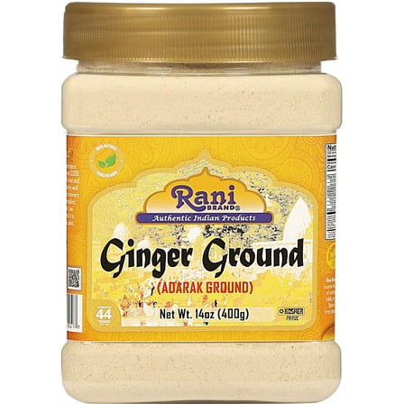 Rani Ginger (Adarak) Powder Ground, Spice 14oz (400g) PET Jar ~ Natural | Vegan | Gluten Friendly | NON-GMO | Kosher | Indian Origin