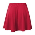 thumbnail image 4 of Dpytoraw Women's Function Stretch Flared Casual Skirt Plus Size Bodycon Skirt with Control Top Red, 4 of 4