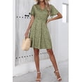 thumbnail image 4 of PRETTYGARDEN Women's Summer Sundress Spring Short Sleeve V Neck Swiss Dot Midi Boho Long Dresses Wedding Guest Dress, 4 of 6