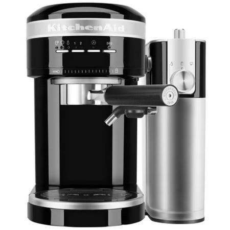 KitchenAid Metal Semi-Automatic Espresso Machine and Automatic Milk Frother Attachment Bundle