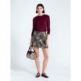 thumbnail image 3 of Free Assembly Women's and Women's Plus High-Rise Jacquard Mini Skirt, Sizes 0-28W, 3 of 6