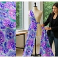 thumbnail image 5 of Soimoi Cotton Cambric Fabric Rose Watercolor Printed Craft Fabric by the Yard 56 Inch Wide, 5 of 7