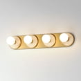 thumbnail image 5 of Hollywood 4 - Light White Alabaster And Natural Aged Brass Brass Modern Incandescent Aluminum And Ceramic And Steel Wall Sconce, 5 of 5