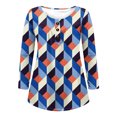 thumbnail image 4 of Ichuanyi liquidación casual de manga larga para mujeres abiertas abiertas cuello redondo flojo túnica plisada camisa blusa blusa ICHUANYI WER202308211209, 4 of 5