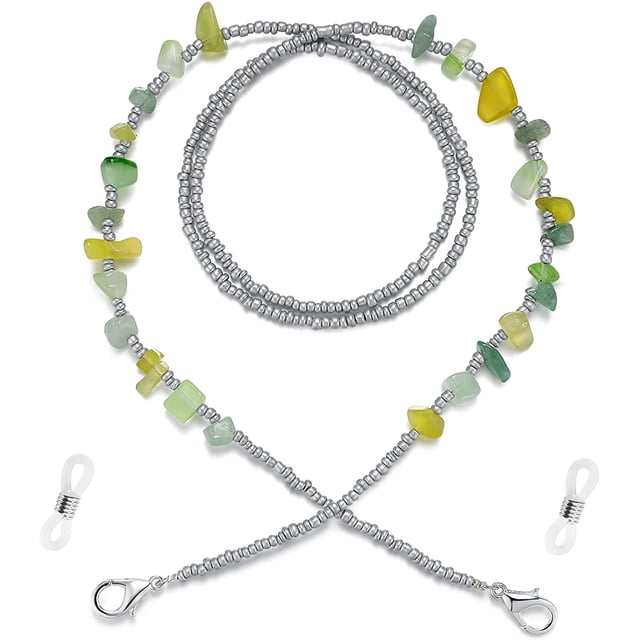 Chaîne de Lunettes Support Cordon Mode Retenue de Lunettes Collier de Lecture Crème