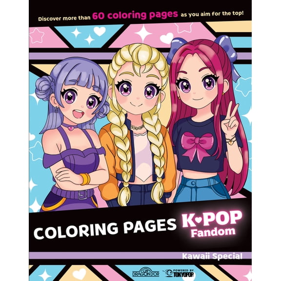 K-Pop Fandom Coloring Pages: Kawaii Special, (Paperback)