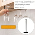 thumbnail image 4 of Large Stemware Wine Glass Hanger Rack Under Cabinet Kitchen Bar Storage Black Iron 17 Inch Set of 2, 4 of 8
