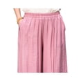 thumbnail image 3 of Lumtrix Wide Leg Linen Pants for Woman High Waisted Flowy Comfy Palazzo Pants Embroidery Graphic Work Trousers Pink L, 3 of 6