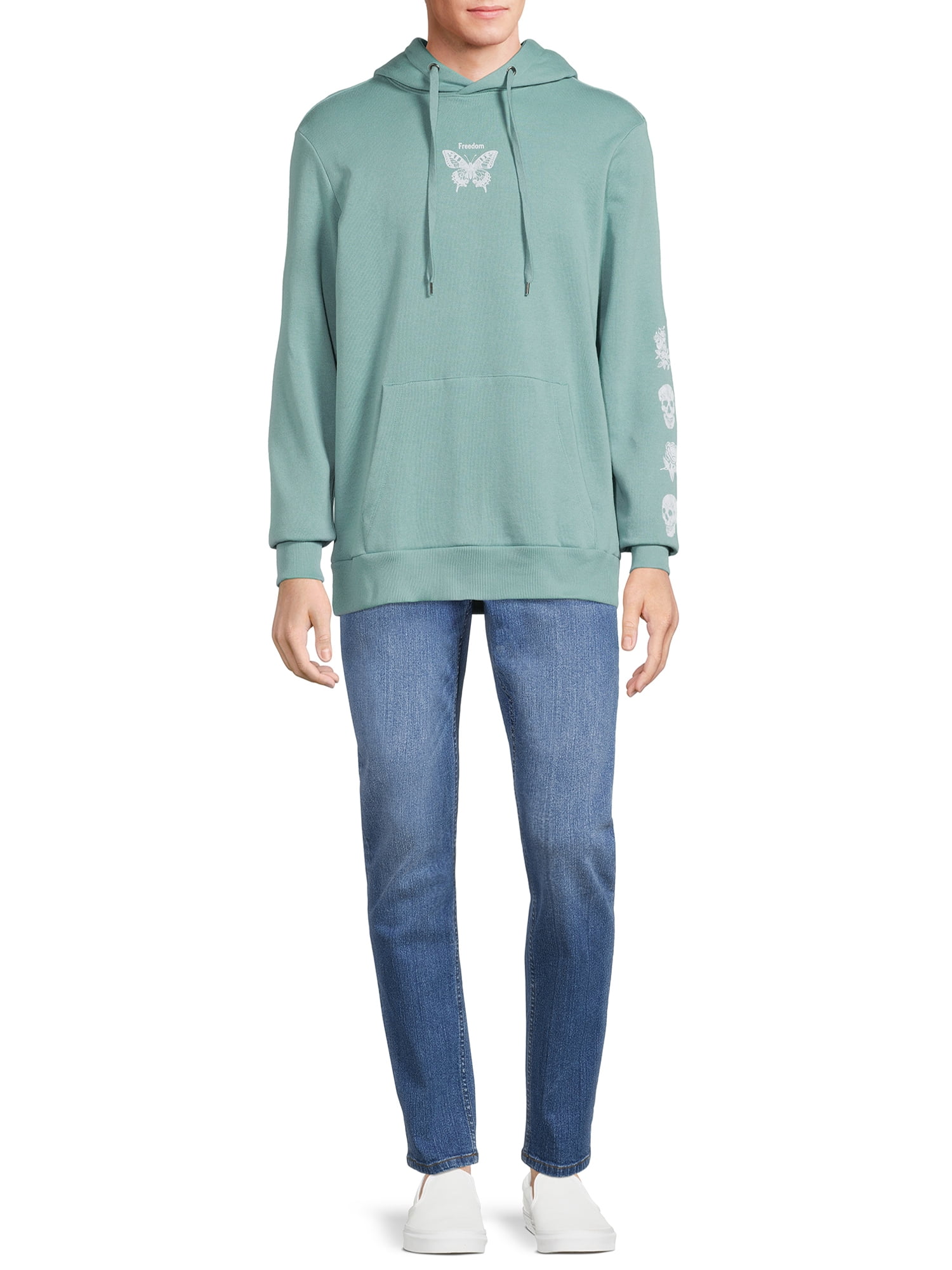 No Boundaries All Gender Graphic Hoodie with Long Sleeves, Men's XS-5XL