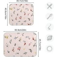 thumbnail image 3 of Meadow Flowers Dish Drying Mat for Kitchen Counter, Ultra Absorbent Reversible Microfiber Dishes Drying Rack Pad Heat-resistant Mats 18x24in, 3 of 7