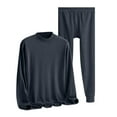 thumbnail image 5 of Fshiont Long Johns Thermal Underwear for Men Fleece Lined Base Layer Set for Cold Weather Navy 3XL, 5 of 5