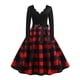 thumbnail image 1 of Vestido de mujer de manga larga elegante Vinatge fiesta de Navidad vestido veraniego invierno cuello en V traje de Año Nuevo ropa S ~ 3XL, 1 of 5