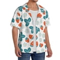 thumbnail image 2 of Uemuo Floral Strawberr Pattern Cotton Linen Short Sleeve Shirts,Casual Lightweight Button Down Shirts,Vacation Beach Summer Tops-X-Large, 2 of 7