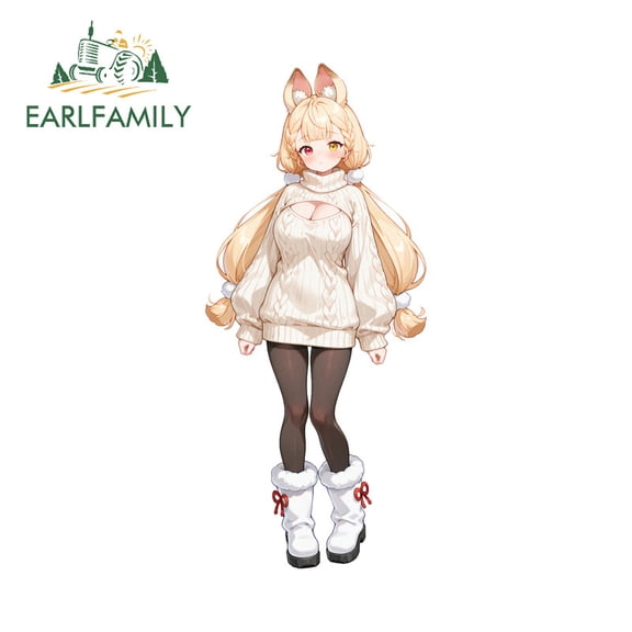 EARLFAMILY 5.1" Alice Car Stickers Personality Motorcycle Skateboard Storage Flask Windshield Vinyl Decal Occlusion Scratch Vinyl Car Wrap