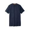 Boulder Creek By Kingsize Men's Big & Tall Heavyweight Longer-Length Short-Sleeve Henley Shirt