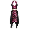 thumbnail image 4 of iiniim Robe de Danse de Louange pour Femmes Adultes Col Montant Ourlet Irrégulier Costume de Performance Liturgique Noir G, 4 of 5