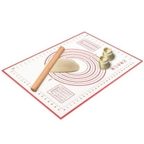 GLUAAE Non Slip Silicone Pastry Mat, Large Non-stick Baking Mat for Rolling Dough, Baking, Fondant, Pie Crust, Pizza, Bread, Cookie- Easy Clean Kneading Mats with Measurements(16" x 24")-1Pack