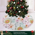 thumbnail image 6 of FMSHPON Colourful Flowers Xmas Christmas Tree Skirt Stand Mat for Holiday Party Decoration Indoor Outdoor 36 inches, 6 of 6