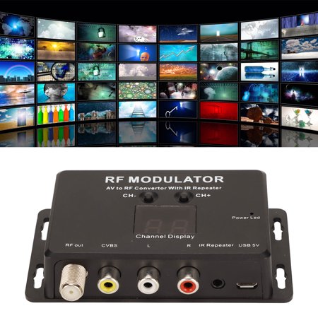 RF Modulator, RF TV Modulator Professional AV To RF Convertor With IR ...