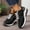 Black, variant on Fashionable Lace Up Sneakers With Thick Sole For Versatile Style And Comfort Light Blue 37