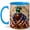 Blue, variant on Patriotic Duck Coffee Mug, Mallard Bird Mug, Ceramic 11 oz