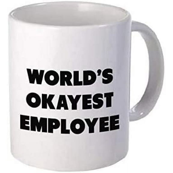 Funny Mug World's Okayest Employee 11 OZ Coffee Mugs Funny Inspirational and sarcasm By