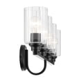thumbnail image 3 of 55227BKFLU Kichler Lighting Gioe - 4 Light Bath Vanity-10.5 Inch Tall and 32.25 Inch Wide-Black Finish-Clear Fluted Glass Color, 3 of 6