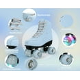 thumbnail image 3 of Unisex Roller Skates Double Row Four Wheels, High-top Roller Skates, Gradient Color Roller Skates with Flash Wheelss, For Beginners Womens Mens Boys and Girls, For Indoor Outdoor, Blue, 3 of 9