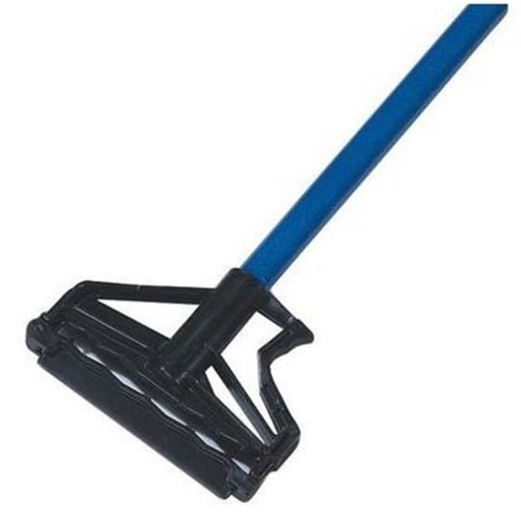 Carlisle 4166414 Sparta 60" Blue Fiberglass Quik-Release Mop Handle with Plastic Head