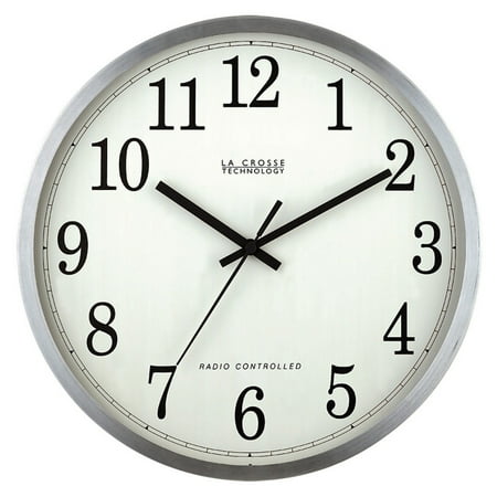 La Crosse Technology Wt-3126b 12" Stainless Steel Atomic Wall Clock