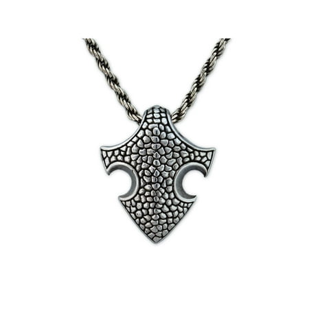 Men's Stainless Steel Reptile Texture Medieval Pendant, 24