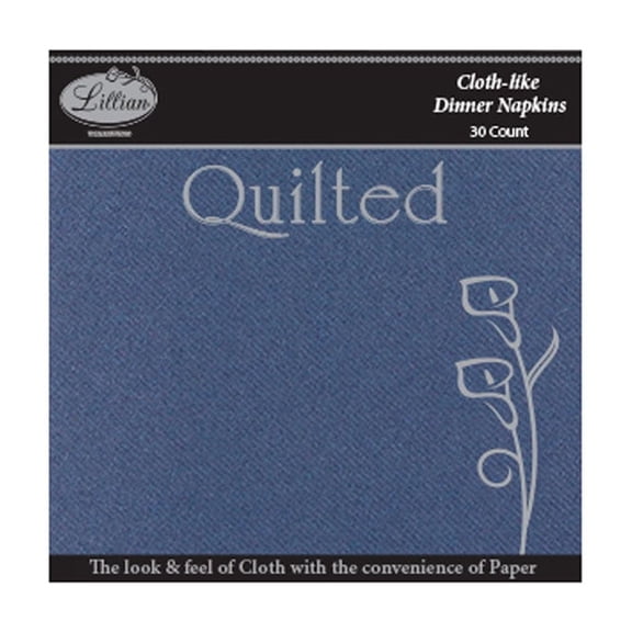 EcoQuality Navy 1/4 Fold Quilted Dinner – Elegant, Durable, and Disposable, Dispenser Napkin Refill, Everyday Napkins, Perfect for Restaurants, Diners, Bodegas & Home (30)