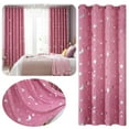 thumbnail image 2 of NGHnuifg Pink Star Moon Print Kids Boy Girls Window Curtains Room Thermal Insulated For Bedroom Home Decor 2 Panel Curtains Shower Curtain 76 Inches Long Curtains for Bedroom Sheer, 2 of 6