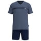 thumbnail image 1 of TOM TAILOR Pijama corto para hombre, pijama corto, algodón, cuello en V, jersey sencillo Azul XXL (XX-Large), 1 of 7