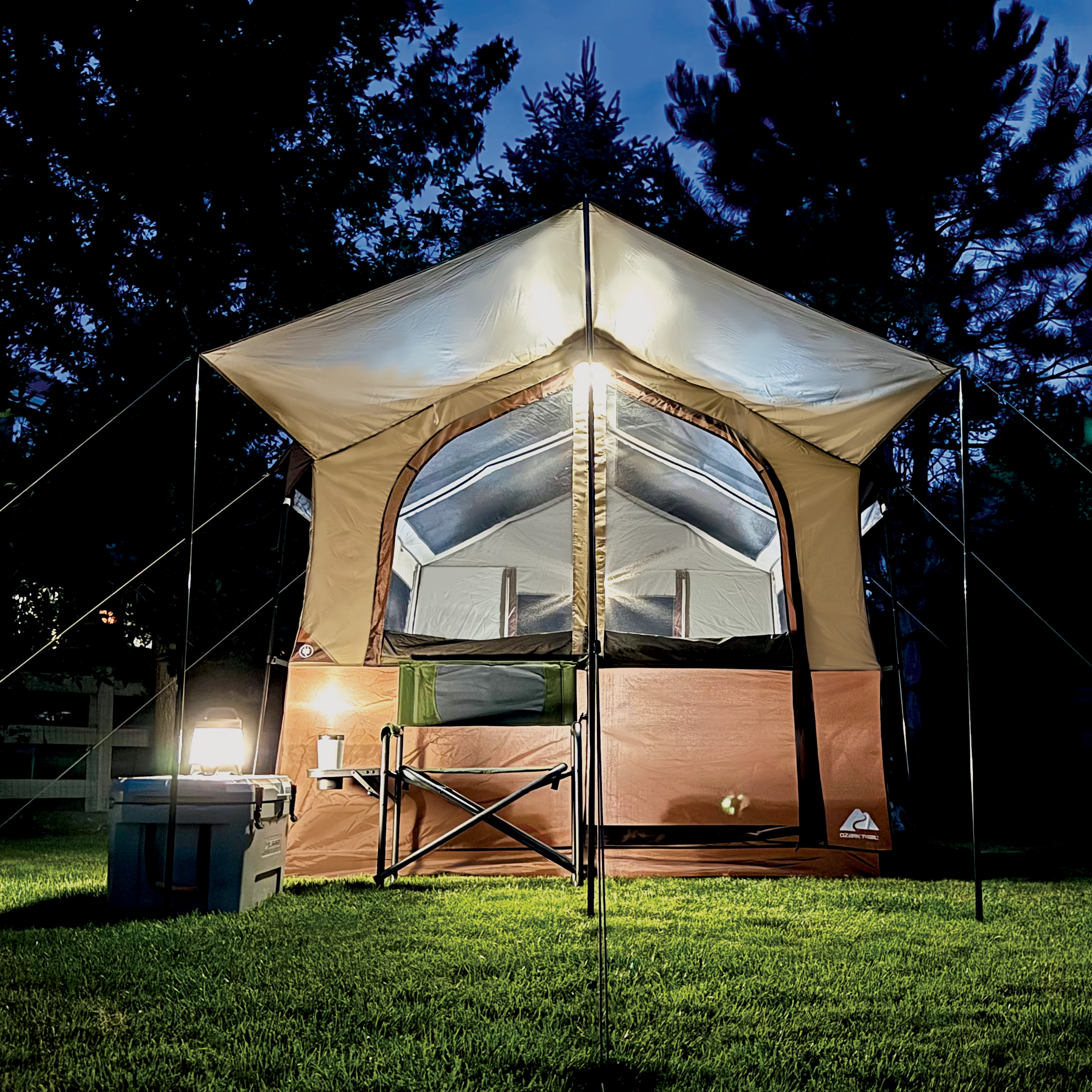 新品未使用 EQ TRAVEL LODGE RT G 3008111-5154 Ozark Trail 6 Person Lodge Tent with Front Awning - Walmart