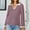 Purple, variant on 2025 New Fashion Plus Size Fashion Women Fall Solid V-Neck T-Shirt Long Sleeve Casual Blouse Tops