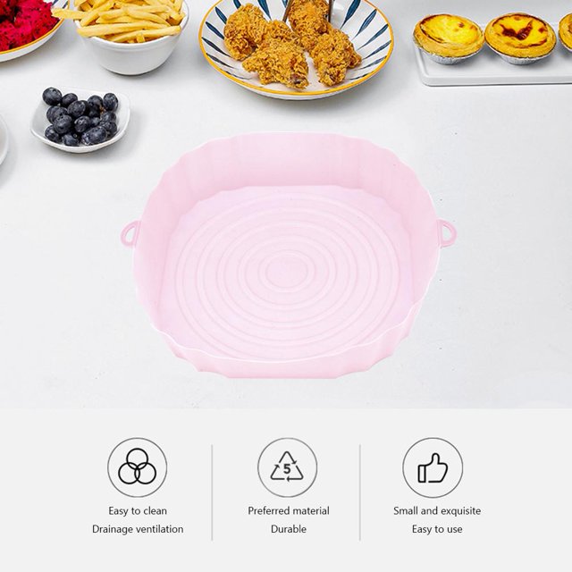 Freidora de aire olla de silicona horno bandeja para hornear cesta alfombrilla parrilla para el hogar accesorios para sartenes Hugtrwg Para estrenar