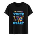 thumbnail image 5 of Daisyyozoid T-Shirt Joyeuse Fête des Mères pour Femmes Col Rond Imprimé Lettre Manches Courtes Décontracté, 5 of 5