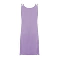 thumbnail image 5 of UPPADA Plus Size Summer Dress for Women Soft Spaghetti Strap Sleeveless Sundress Summer Midi Dress Hawaiian Bohemian Beach Cover up Dress Solid Casual Dress Purple,XXL, 5 of 7