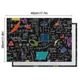 thumbnail image 6 of Math Equations Symbols Black Pattern Summer Placemats Table Placemats Set Of 4-Linen Kitchen Washable Placemats Table Mats 11.8"x17.7" Non-Slip Heat Resistant, 6 of 6