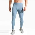thumbnail image 2 of Sentmoon Running Tights for Men Yoga Men Men Solid-Color High-Elastic Yoga Pants Control Breathable Warm Running Cycling Sports Fitness Pants for Travel and Lightweight Packing M, 2 of 7