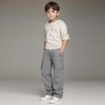 thumbnail image 2 of UAYOTSE Teen Boys Breathable Cargo Pants Drawstring Waist Relaxed Fit Trousers Sizes 11-13, 2 of 8