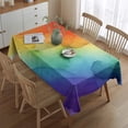 thumbnail image 2 of Rainbow Tie Dye Ink Pattern Rectangle Tablecloth 60"x84",Waterproof Polyester Rectangle Table Cloth, Wipeable Spillproof Polyester Tablecloth for Dining, Camping, Indoor and Outdoor, 2 of 5