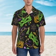 thumbnail image 4 of Bixox Men's Hawaiian Shirts Men's Carnival Mardi Gras3 Print Short-Sleeve Shirt-Large, 4 of 8