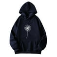 thumbnail image 4 of Bibifish Women Graphic Hoodies Casual Autumn Long Sleeve Pullover Tops Dandelion Print Stylish Hooded Sweatshirts For Daily Wear, 4 of 8