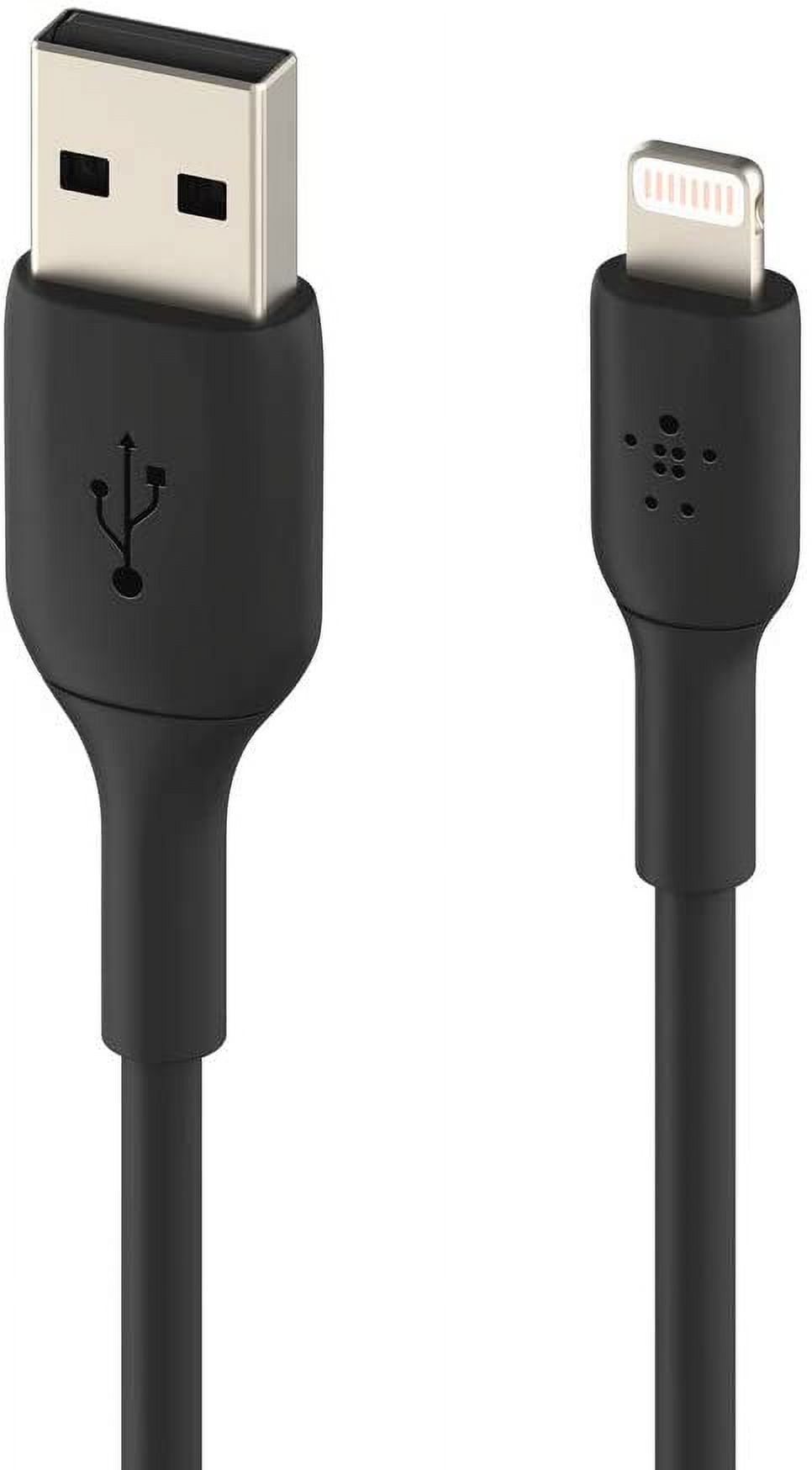 Belkin BoostCharge Lightning Cable 2-Pack - 3.3ft/1M - MFi Certified Apple iPhone Charger USB-A to Lightning Cable - iPhone Cable - iPhone Charger Cord - Apple Charger - USB Phone Charger - Black